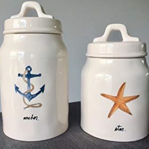 New Rae Dunn Rare ANCHOR and STAR Canister